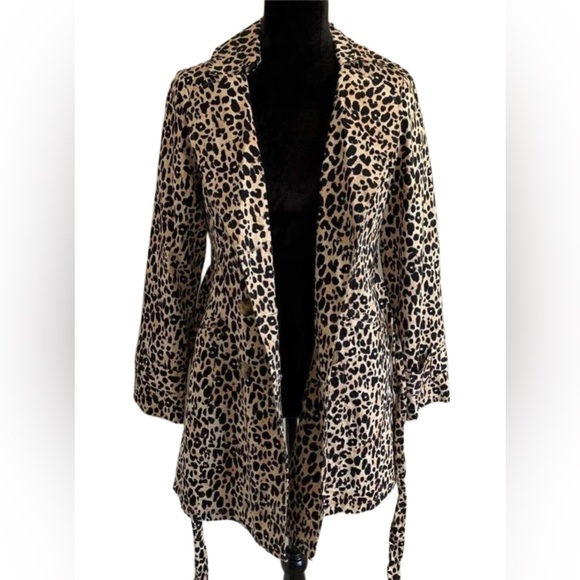 Forever 21 Leopard Trench Coat - Picture 2 of 10